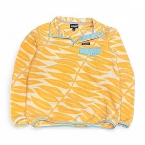 Y2K Patagonia Yellow Leaf Synchilla Fleece Pullover Sweater